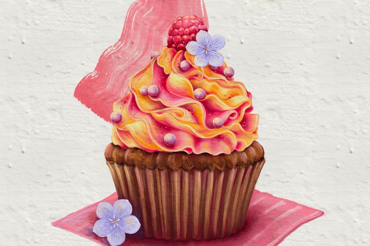 Realistic Cupcake Drawing with Colored Pencils
